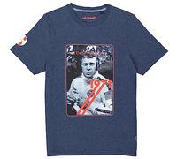 Steve McQueen Le Mans Vintage Card T-Shirt, Blu scuro mélange, S
