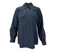 Steven Alan Camicia Casual A Maniche Lunghe Blu Navy Donna Taglia S NWT