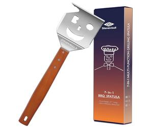 STEVEN-BULL S Spatola Barbecue 7 in 1, Utensili Barbecue Unici, Accessori Barbecue per Campeggio Esterno, Barbecue, Regali per Uomo