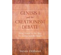 Steven Dimattei Genesis 1 and the Creationism Debate (Tascabile)