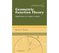 Steven G. Krantz Geometric Function Theory (Copertina rigida) Cornerstones