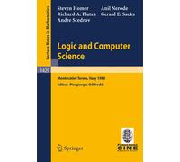 Steven Homer An Logic and Computer Science: Lectures given at the 1s (Tascabile)