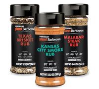 Steven Raichlen's - Set di 3 condimenti per bistecca da barbecue con aromi ispirati agli Stati Uniti, set regalo per uomini e donne, regalo per gli amanti del cibo e della griglia per la festa del