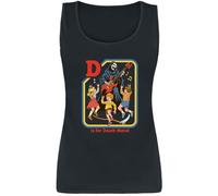 Steven Rhodes D Is for Death Metal Donna Top Nero L 100% Cotone Regular