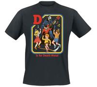 Steven Rhodes D Is for Death Metal Uomo T-Shirt Nero L 100% Cotone Regular