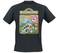 Steven Rhodes Learn About Recycling Uomo T-Shirt Nero M 100% Cotone Regular