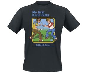 Steven Rhodes My First Knife Fight Uomo T-Shirt Nero L 100% Cotone Regular