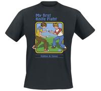 Steven Rhodes My First Knife Fight Uomo T-Shirt Nero M 100% Cotone Regular