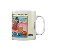 Steven Rhodes MG25672 See You Later Assholes-Tazza in Ceramica, 11oz/315 ml, Bianco