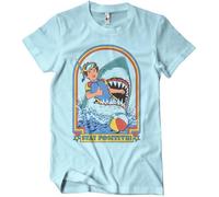 Steven Rhodes Stay Positive - Maglietta bianca, Blu cielo, M