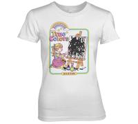 Steven Rhodes T-Shirt Donna Maniche Corte Collo Rotondo Bianco