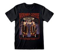 Steven Rhodes Worship Coffee Black T Shirt NUOVO E UFFICIALE