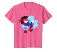 Steven Universe Sweet on Ruby And Sapphire Maglietta, Bambini, Rosa mélange, 4 Anni