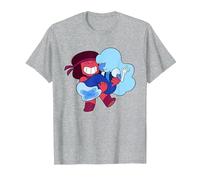 Steven Universe Sweet on Ruby And Sapphire Maglietta, Uomo, Grigio Melange, 3XL