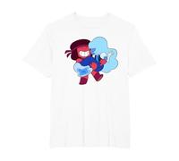 Steven Universe Sweet on Ruby And Sapphire Maglietta, Uomo Taglie Grandi, Bianco, 2X Tall