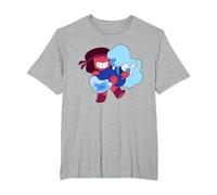 Steven Universe Sweet on Ruby And Sapphire Maglietta, Uomo Taglie Grandi, Grigio Melange, 2X Tall