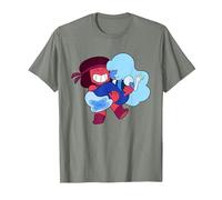 Steven Universe Sweet on Ruby And Sapphire Maglietta, Uomo, Verde Militare mélange, L