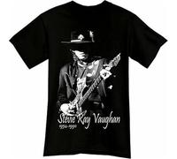 Stevie Ray Vaughan Rock Band Tribute Song CD Music T-Shirt Men's Black XL