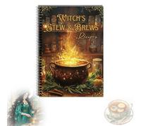 Stew & Brews Ricette di strega, 50 ricette incantate per corpo e anima, ricette di cibo per feste di Halloween, regalo per streghe e appassionati (1 pezzo)