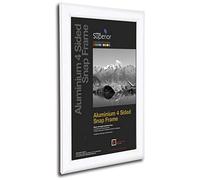 Stewart Superior A1 - Cornice a scatto in alluminio 4 lati, 25 mm, colore: Bianco