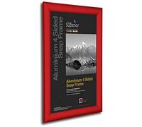 Stewart Superior A2 - Cornice a scatto in alluminio 4 lati, 25 mm, colore: Rosso