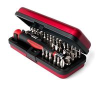 StewMac - Guitar Tech, Set Cacciaviti 36 Pezzi per Hardware Chitarra, Punte Phillips, Allen e Piatte, Impugnatura Magnetica, Custodia Anti-Fuoriuscita