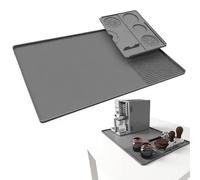 STFALI 40 x 60 cm, tappetino in silicone per macchina da caffè con tappetino separabile, accessorio per macchina da caffè Ninja con bordo curvo, accessorio per Ninja Luxe Cafe (grigio)