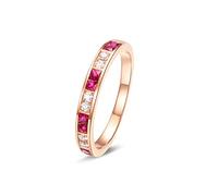 Stfery Anello da donna in oro rosa, 18 K, Au750, con tormalina, anello di diamanti, 65 (20.7), Metallo, Tormalina Diamante