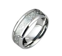 Stfery Anello da uomo in acciaio inox con drago celtico