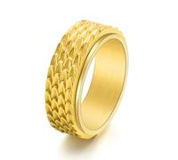 Stfery Anello da uomo in acciaio inox, motivo: squame di drago, 8 mm