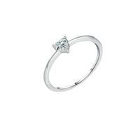 Stfery Anello solitario in oro bianco 9K/14K a forma di cuore in vero oro, moissanite, fede nuziale da donna, 4.5, Oro bianco, Moissanite
