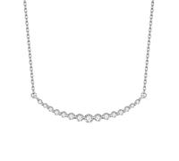 Stfery Collana in oro 9K/14K/18K, collana classica con fila di diamanti per lei in oro bianco, 40+5cm, Metallo, Diamante