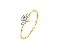 Stfery Fede nuziale con diamanti in oro 9K/14K/18K da donna, classico anello impilabile a tre pietre, anelli di dichiarazione in oro giallo con diamanti naturali a pera, personalizzati, 5, Metallo