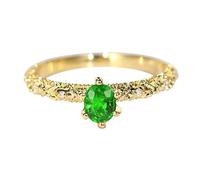 Stfery Fede nuziale da donna in oro 18 carati con pavé di diamanti rotondi da 0,4 ct con pavé di rubini e anelli di fidanzamento personalizzabili, 4.5, Metallo, Nessuna pietra preziosa