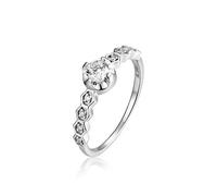 Stfery Fede nuziale da donna in oro bianco 18 carati con diamanti rotondi da 0,2 ct, fedi nuziali personalizzabili, 8, Metallo, Nessuna pietra preziosa