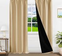 Stfery Tende oscuranti per camera dei ragazzi, beige, Multiple Hanging, in tinta unita, per soggiorno, camera da letto, set da 2 pezzi, larghezza 168 x altezza 183 cm x 1 pezzo