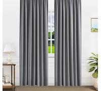 Stfery Tende oscuranti per camera dei ragazzi, grigio, Multiple Hanging, in tinta unita, per camera da letto, soggiorno, set da 2, 132 x 274 cm x 1 pezzo