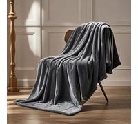 STGAO Coperta Plaid Pile 140 x 240 cm Morbida, Leggera, Soffice, Accogliente Coperta Letto Singolo/Matrimoniale Supporta La Personalizzazione per Tutte Le Stagioni, Grigio Scuro