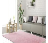 STGAO Tappeto a Pelo Alto 100 x 140 cm Lavabile Tappeto Peloso Salotto Morbido Al Tatto per Soggiorno Corridoio Cameretta, Rosa