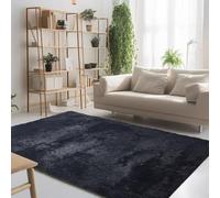 STGAO Tappeto a Pelo Alto 85 x 120 cm Dimensioni Diverse Tappeto Shaggy Moderno Sostenibile per Soggiorno, Camera da Letto, Ufficio,Esterni, Corridoio, Nero