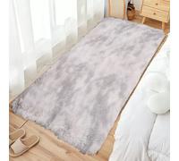 STGAO Tappeto a Pelo Lungo 65 x 200 cm Lavabile Tappeto Camera da Letto Nessuna Perdita di Capelli per Soggiorno, Camera da Letto, Ufficio,Esterni, Corridoio, Grigio Chiaro