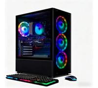 STGAubron Computer desktop per PC da gioco, GeForce RTX 2060 6G, AMD Ryzen 5 2600 fino a 3,9 G, 16G DDR4, 512G SSD, 600M WiFi, BT 5.0, ventola RGB x6, Windows 11 Home