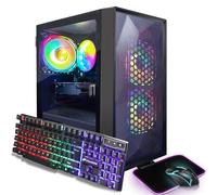 STGAubron Computer desktop per PC da gioco, Intel Core i5-8600 fino a 4.3G, Radeon RX 550 4G, 16G DDR4, 512G SSD, WiFi 6 5G, BT 5.2, ventola RGB x3, Windows 11 Home