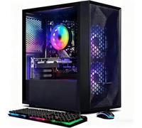 STGAubron Computer desktop per PC da gioco, Intel Core i5 fino a 3.6G, Radeon RX 550, 16G RAM, 512G SSD, WiFi 6, BT 5.0, ventola RGB x2, Windows 11 Home