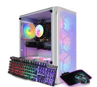 STGAubron PC desktop da gioco, Intel Core i5 3.2G fino a 3.6G, 16G RAM, 512G SSD, Radeon RX 5600 XT 6G GDDR6, 600M WiFi, BT 5.0, ventola RGB x 6, tastiera RGB e mouse pad e mouse, W10H64