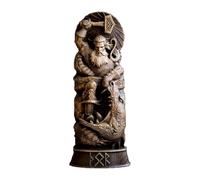 Stgbcst Odin Thors - Statua a martello, in imitazione di legno, ornamenti in resina artificiale, ornamenti mitologici, statuetta decorativa vichinga, decorazione dello spirito di Thor