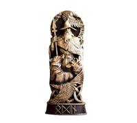 Stgbcst Odin Thors - Statua a martello, in imitazione di legno, ornamenti in resina artificiale, ornamenti mitologici, statuetta decorativa vichinga, decorazione dello spirito di Thor (statua di