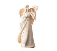 Stgbcst Personaggi di angelo in ceramica con fiori e orologio - Decorazione guarigione angelo custode per donne, sorelle come regalo per Natale, compleanno, matrimonio (stile 2)