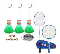 Stgfyxgs Bambini Badminton Set Pratica Rientro Automatico Volano Sospeso con Corde Elastiche Ganci E Custodia Montaggio a Soffitto Materiale Plastica, style to 4