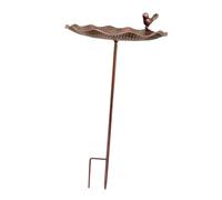 Stgfyxgs Casetta per Uccelli in Metallo, Bagno per Uccelli, Accessorio Regalo con Base, Ornamento, Decorazione da Giardino per Esterni, Cortile, Patio,